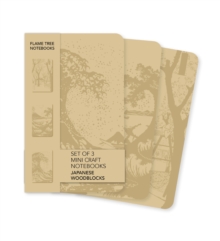Japanese Woodblocks Set of 3 Mini Craft Notebooks