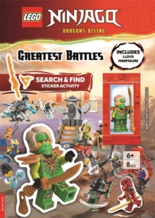 LEGO NINJAGO: Greatest Battles Search & Find Sticker Activity Book (with Lloyd minifigure and Golden Sabre)