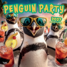 Penguin Party 2027 12 X 24 Inch (Hanging) Monthly Square Wall Calendar Plastic-Free Animal Crankers