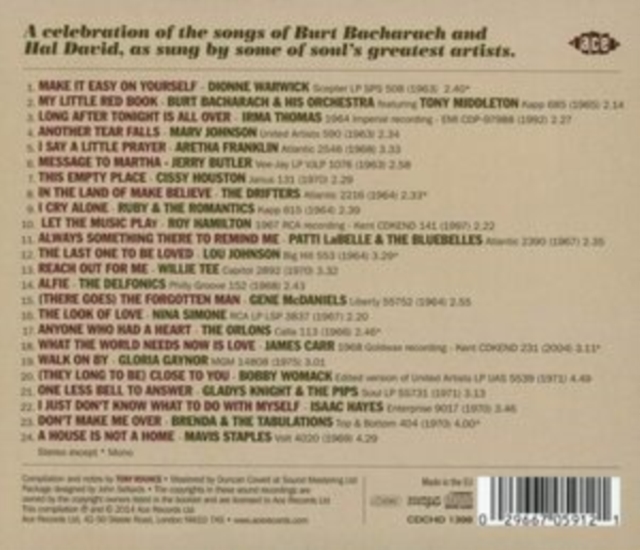 Let the Music Play: Black America Sings Bacharach & David, CD / Album Cd