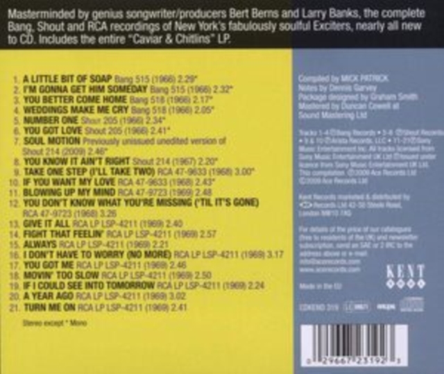 Soul Motion: The Complete Bang, Shout & RCA Recordings 1966-69, CD / Album Cd