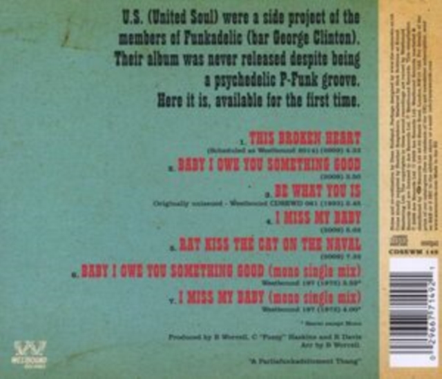 U.S. Music with Funkadelic, CD / Album Cd