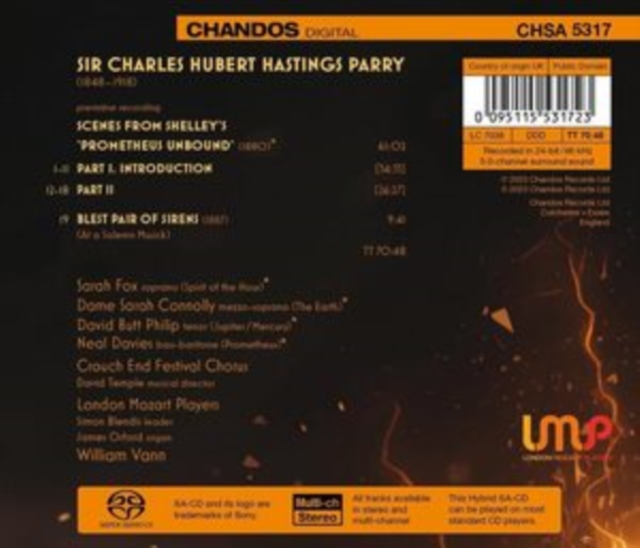 Parry: Scenes from Shelley's Prometheus Unbound/..., SACD Cd