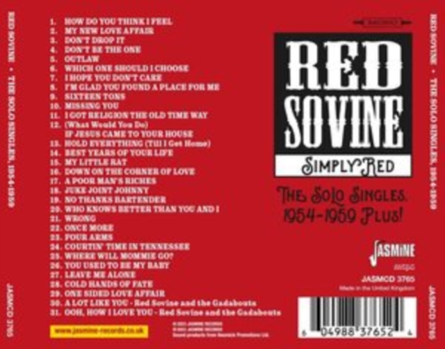 Simply Red: The Solo Singles 1954-1959 Plus!, CD / Album (Jewel Case) Cd