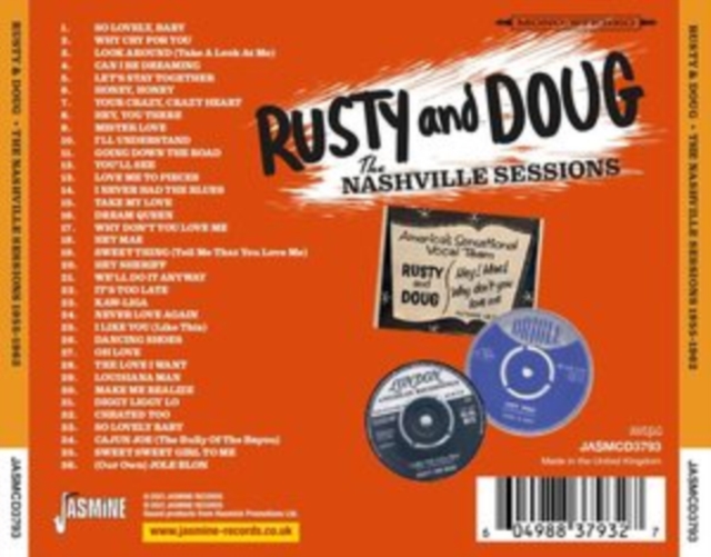 The Nashville Sessions: 1955-1962, CD / Album (Jewel Case) Cd