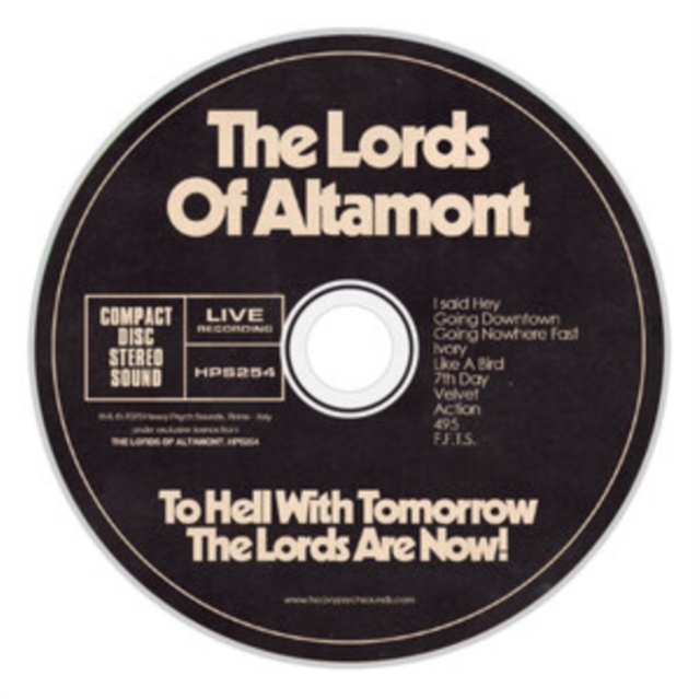 To hell with tomorrow the lords are now, CD / Album Digipak Cd