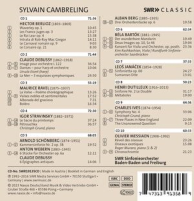 Sylvain Cambreling Conducts Berlioz/Debussy/Ravel/Stravinsky/..., CD / Box Set Cd