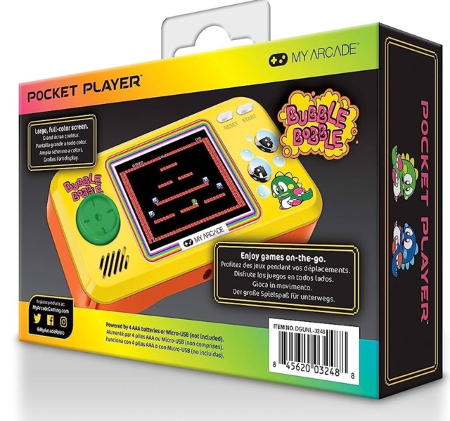 My Arcade - Pocket Player Bubble Bobble Portable Gaming System (3 Games In 1),  Merchandise