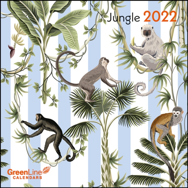 JUNGLE GREENLINE MINI GRID CALENDAR 2022,  Book