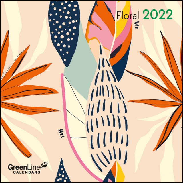 FLORAL GREENLINE GRID CALENDAR 2022,  Book