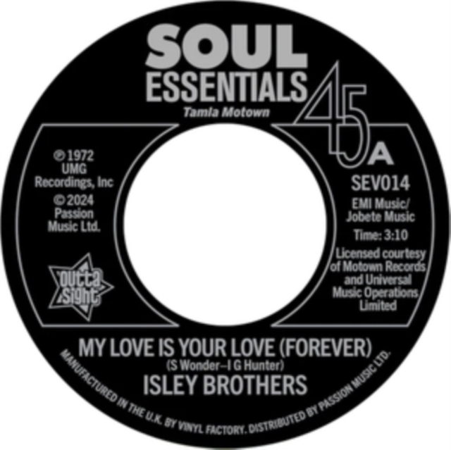 My Love Is Your Love (Forever)/Tell Me It's Just a Rumour Baby, Vinyl / 7" Single Vinyl