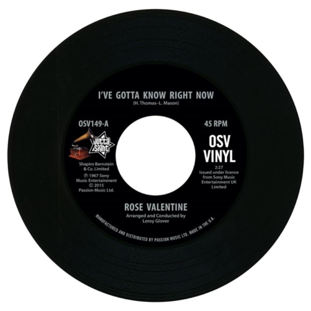 I've Gotta Know Right Now/What's It Gonna Be, Vinyl / 7" Single Vinyl