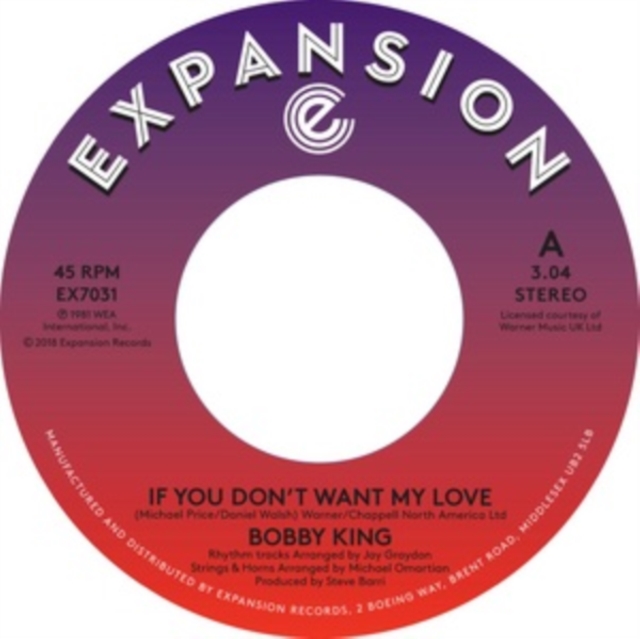If You Don't Want My Love/Lovers By Night, Vinyl / 7" Single Vinyl