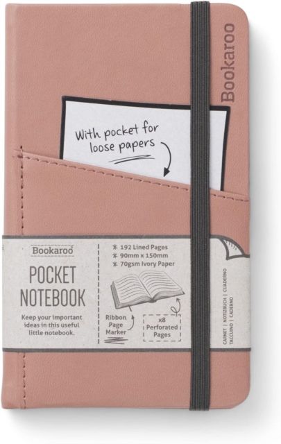Bookaroo Pocket Notebook (A6) Journal - Blush, Paperback Book