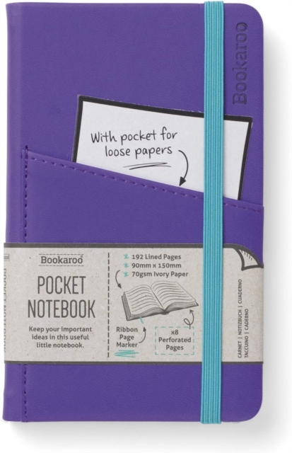 Bookaroo Pocket Notebook (A6) Journal - Purple, Paperback Book