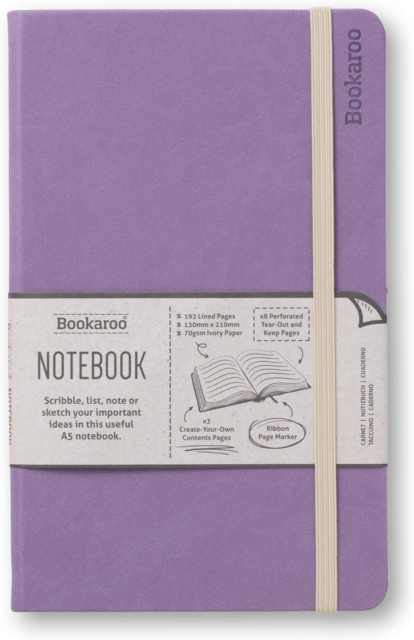 Bookaroo Notebook (A5) Journal - Aubergine, Paperback Book