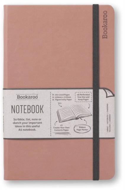 Bookaroo Notebook (A5) Journal - Blush, Paperback Book