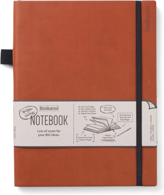 Bookaroo Bigger Things Notebook Journal - Brown, Paperback Book