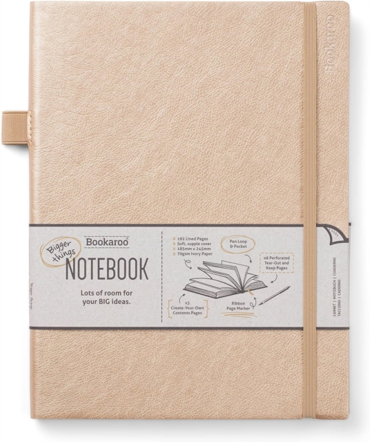 Bookaroo Bigger Things Notebook Journal - Gold, Paperback Book