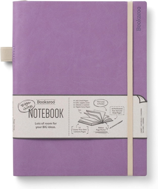Bookaroo Bigger Things Notebook Journal - Aubergine, Paperback Book