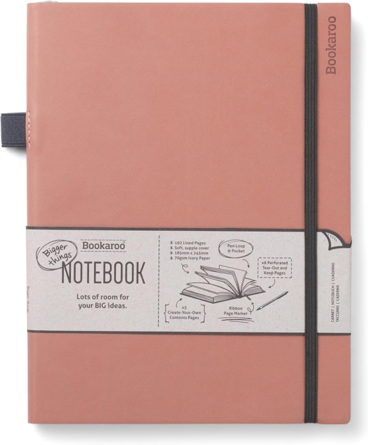 Bookaroo Bigger Things Notebook Journal - Blush, Paperback Book