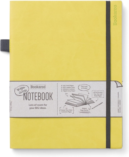 Bookaroo Bigger Things Notebook Journal - Lime, Paperback Book