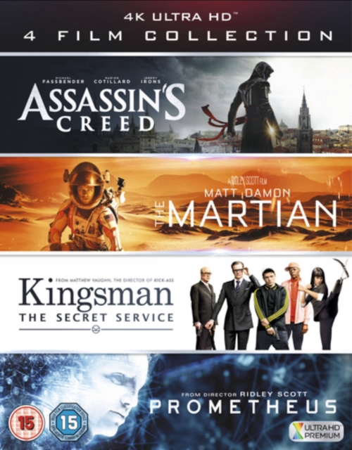 Assassin's Creed/The Martian/Kingsman/Prometheus, Blu-ray BluRay