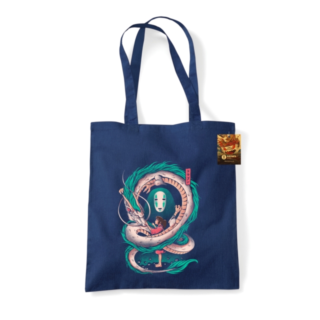 Ilustrata (The Girl And The Dragon) Navy Tote Bag, Paperback Book