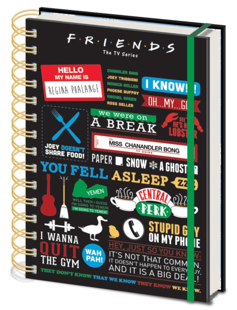 Friends (Infographic) A5 Wiro Notebook, General merchandize Book