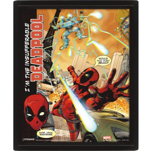Deadpool (Attack) 3D Framed, Paperback Book