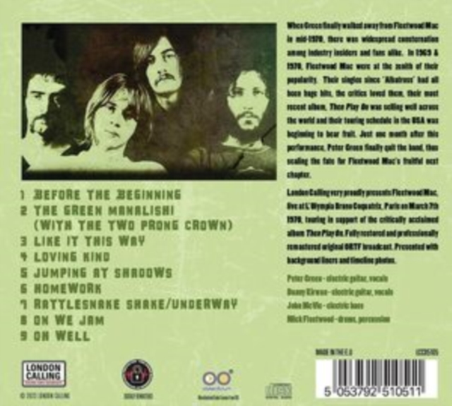 Live in Paris 1970, CD / Album Cd
