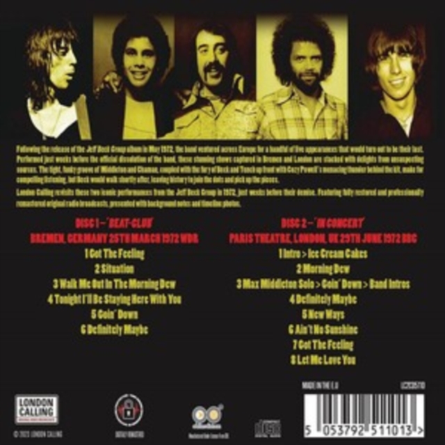 Live 1972, CD / Album Cd