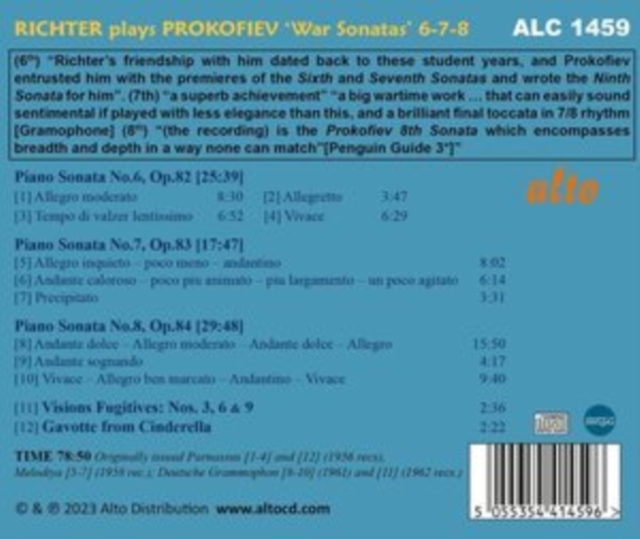Sviatoslav Richter Plays Prokofiev: 'War Sonatas' Nos. 6-7-8/Visions Fugitives/Gavotte, CD / Album Cd