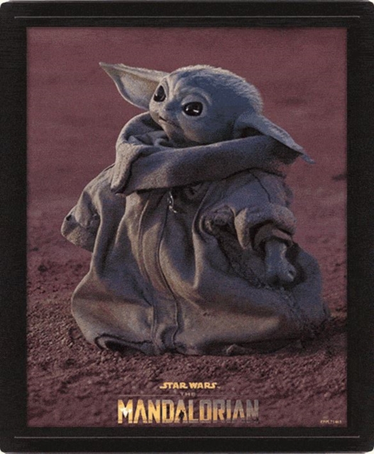 Star Wars : The Mandalorian (Grogu) 10 x 8" 3D Lenticular Poster (Framed), Paperback Book