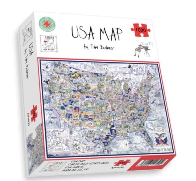 Map of USA Jigsaw 1000 Piece Puzzle, General merchandize Book