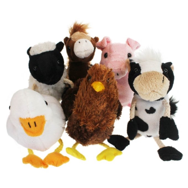 Farm Animals Set of 6 Soft Toy, Paperback Book