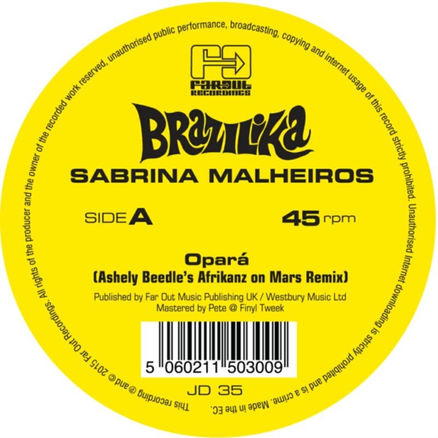 Opara (Ashley Beedle's Afrikanz On Mars Remix), Vinyl / 12" Single Vinyl