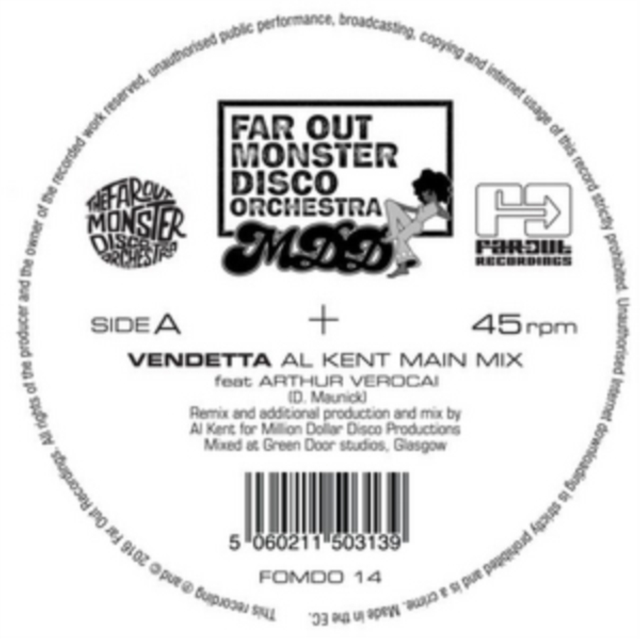 Vendetta (Feat. Arthur Verocai): Al Kent Main Mix, Vinyl / 12" Single Vinyl