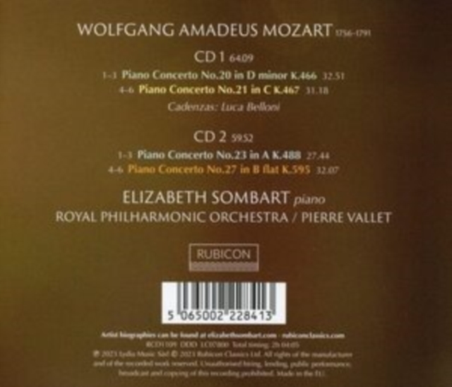 Mozart: Piano Concertos 20, 21, 23, 27, CD / Album Cd