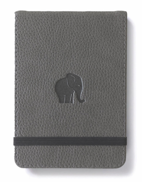 Dingbats A6+ Wildlife Grey Elephant Reporter Notebook - Plain, Paperback Book
