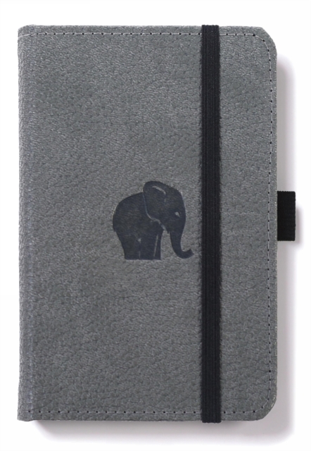 Dingbats A6 Pocket Wildlife Grey Elephant Notebook - Graphed, Paperback Book