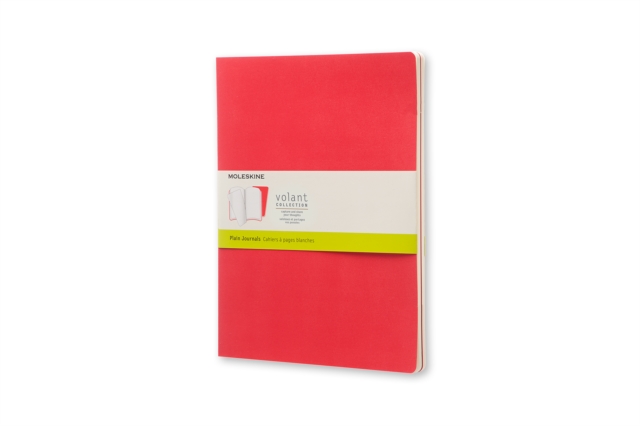Moleskine Extra Large Volant Geranium Red/Scarlet Red Plain Journal, Paperback Book
