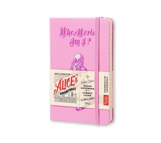 Moleskine Alice In Wonderland Limited Edition Pink Hard Ruled Pocket Notebook, Paperback Book