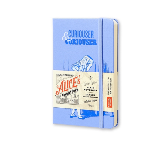 Moleskine Alice In Wonderland Limited Edition Blue Hard Plain Pocket Notebook, Paperback Book