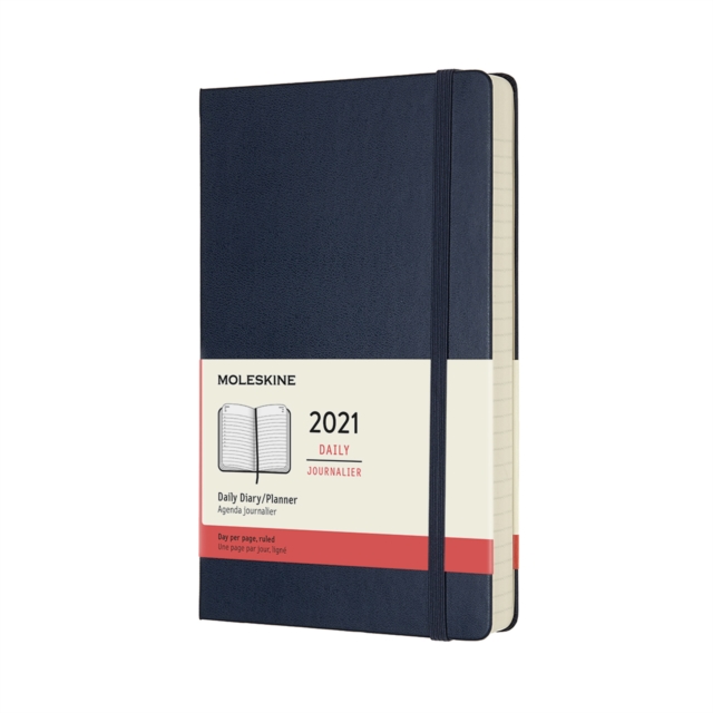 Moleskine 2021 12-Month Daily Large Hardcover Diary : Sapphire Blue, Diary Book