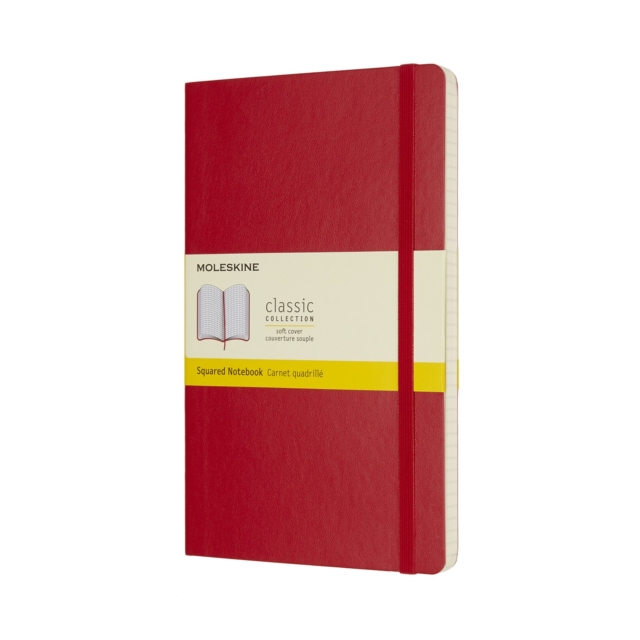 Moleskine Scarlet Red Large Squared Notebook Soft, Paperback Book