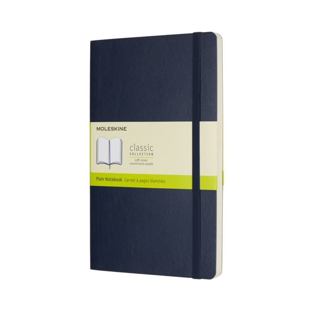 Moleskine Sapphire Blue Large Plain Notebook Soft, Paperback Book