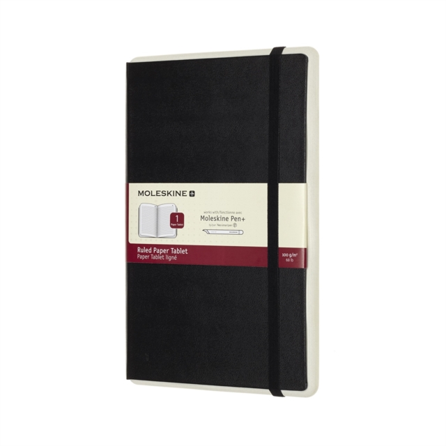 Moleskine Smart Writing Paper Tablet Black Large Ruled Hard, Paperback Book