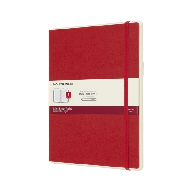 Moleskine Smart Writing Paper Tablet Red Xl Ruled Hard, Paperback Book