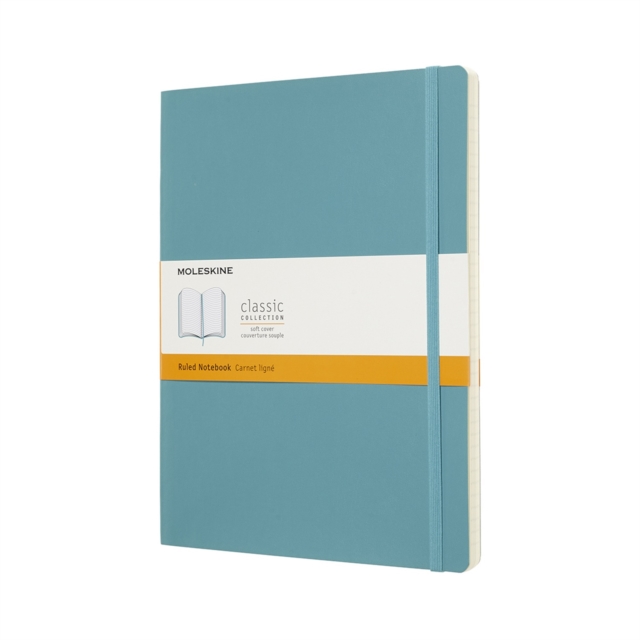 Moleskine Reef Blue Notebook Extra Large Ruled Soft, Paperback Book